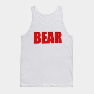 Red bear Tank Top